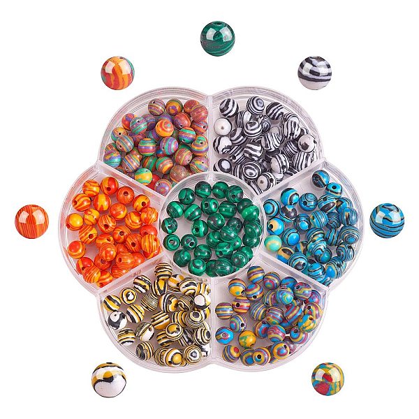 PandaHall 280Pcs 7 Colors Synthetic Malachite Beads, Dyed, Round, Mixed Color, 6mm, Hole: 0.5~1mm, 40pcs/color Malachite Round Multicolor
PandaHall 280Pcs 7 Colors Synthetic Malachite Beads, Dyed, Round, Mixed Color, 6mm, Hole: 0.5~1mm, 40pcs/color Malachite Round Multicolor