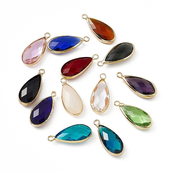 PandaHall K9 Glass Pendants, Teardrop Charms, Faceted, with Light Gold Tone Brass Edge, Mixed Color, 24.5x10.5x5.5mm, Hole: 2.3mm K9 Glass..., Multicolor
PandaHall K9 Glass Pendants, Teardrop Charms, Faceted, with Light Gold Tone Brass Edge, Mixed Color, 24.5x10.5x5.5mm, Hole: 2.3mm K9 Glass..., Multicolor