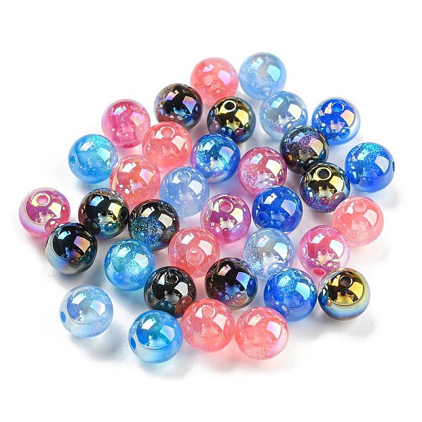 PandaHall Iridescent Acrylic Beads, with Glitter Powder, Round, Mixed Color, 10x9.5mm, Hole: 2mm Acrylic Round Multicolor
PandaHall Iridescent Acrylic Beads, with Glitter Powder, Round, Mixed Color, 10x9.5mm, Hole: 2mm Acrylic Round Multicolor