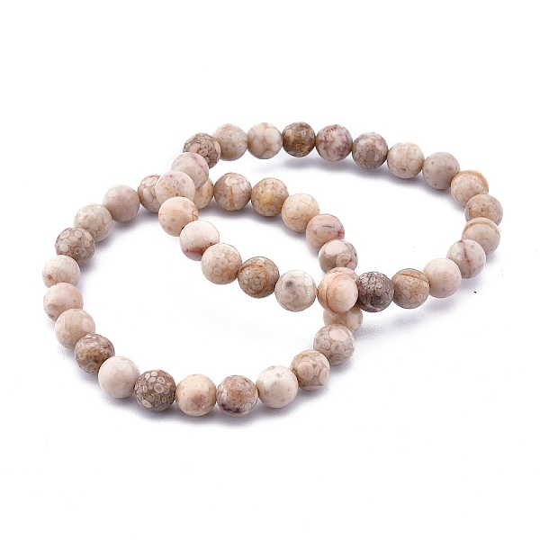 PandaHall Natural Maifanite/Maifan Stone Bead Stretch Bracelets, Round, 2-1/8 inch~2-3/8 inch(5.5~6cm), Bead: 8mm Maifanite
PandaHall Natural Maifanite/Maifan Stone Bead Stretch Bracelets, Round, 2-1/8 inch~2-3/8 inch(5.5~6cm), Bead: 8mm Maifanite