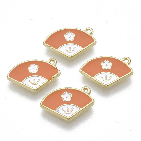 PandaHall Alloy Charms, with Enamel, Fan with Flower, Light Gold, Dark Orange, 10x15x1.5mm, Hole: 1.2mm Alloy+Enamel Fan Orange
PandaHall Alloy Charms, with Enamel, Fan with Flower, Light Gold, Dark Orange, 10x15x1.5mm, Hole: 1.2mm Alloy+Enamel Fan Orange