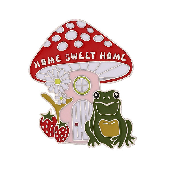 PandaHall Mushroom with Frog Enamel Pin, Platinum Alloy Word Brooch for Backpack Clothes, Colorful, 35x30mm Alloy+Enamel
PandaHall Mushroom with Frog Enamel Pin, Platinum Alloy Word Brooch for Backpack Clothes, Colorful, 35x30mm Alloy+Enamel