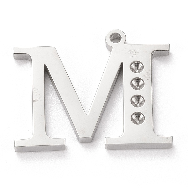 PandaHall 304 Stainless Steel Letter Pendant Rhinestone Settings, Stainless Steel Color, Letter.M, M: 15x18.5x1.5mm, Hole: 1.2mm, Fit for...
PandaHall 304 Stainless Steel Letter Pendant Rhinestone Settings, Stainless Steel Color, Letter.M, M: 15x18.5x1.5mm, Hole: 1.2mm, Fit for...
