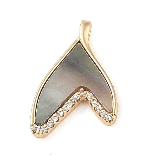PandaHall Brass Micro Pave Clear Cubic Zirconia Pendants, Natural Black Lip Shell Whale Tail Charms, Real 18K Gold Plated, 20x13x1.8mm, Hole...
PandaHall Brass Micro Pave Clear Cubic Zirconia Pendants, Natural Black Lip Shell Whale Tail Charms, Real 18K Gold Plated, 20x13x1.8mm, Hole...