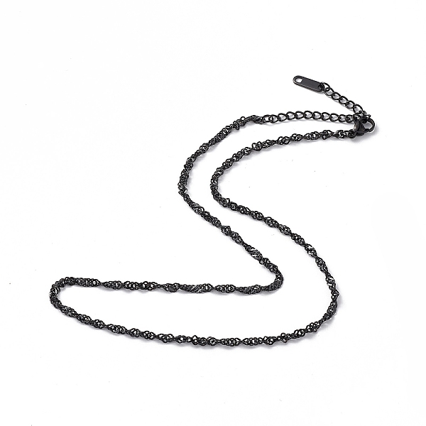 PandaHall 304 Stainless Steel Singapore Chain Necklace for Men Women, Gunmetal, 15.94 inch(40.5cm) 304 Stainless Steel
PandaHall 304 Stainless Steel Singapore Chain Necklace for Men Women, Gunmetal, 15.94 inch(40.5cm) 304 Stainless Steel