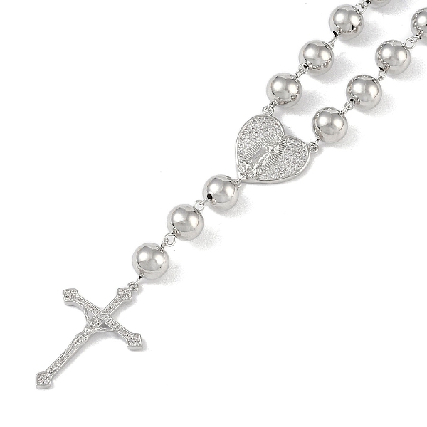 PandaHall Brass Micro Pave Clear Cubic Zirconia Pendant Necklaces, Rosary Bead Necklaces, Rosary Bead Necklaces, Cross, Platinum, 16.38 inch...
PandaHall Brass Micro Pave Clear Cubic Zirconia Pendant Necklaces, Rosary Bead Necklaces, Rosary Bead Necklaces, Cross, Platinum, 16.38 inch...