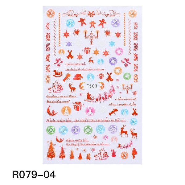 PandaHall Festival Theme Nail Art Stickers, for Nail Tips Decorations, Christmas Themed Pattern, 153x93x1mm Paper Multicolor
PandaHall Festival Theme Nail Art Stickers, for Nail Tips Decorations, Christmas Themed Pattern, 153x93x1mm Paper Multicolor