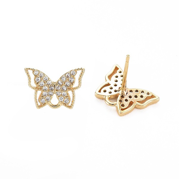 PandaHall Brass Micro Pave Clear Cubic Zirconia Stud Earring Findings, Nickel Free, Butterfly, Real 18K Gold Plated, 8.5x12mm, Hole: 1.4mm...
PandaHall Brass Micro Pave Clear Cubic Zirconia Stud Earring Findings, Nickel Free, Butterfly, Real 18K Gold Plated, 8.5x12mm, Hole: 1.4mm...