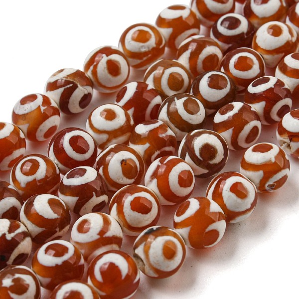 PandaHall Tibetan Style dZi Beads Strands, Natural & Dyed Agate Beads, Round, Chocolate, 3-Eye, 8mm, Hole: 1.4mm, about 49pcs/strand..., Brown
PandaHall Tibetan Style dZi Beads Strands, Natural & Dyed Agate Beads, Round, Chocolate, 3-Eye, 8mm, Hole: 1.4mm, about 49pcs/strand..., Brown