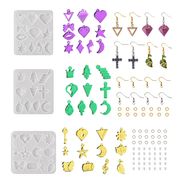 PandaHall Boutigem DIY Earring Making Kit, including 3Pcs Pendant Silicone Molds, 40Pcs Brass Earring Hooks, 80Pcs Jump Rings, 60Pcs Plastic..., White
PandaHall Boutigem DIY Earring Making Kit, including 3Pcs Pendant Silicone Molds, 40Pcs Brass Earring Hooks, 80Pcs Jump Rings, 60Pcs Plastic..., White