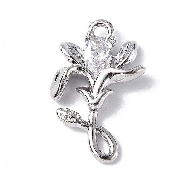 PandaHall Brass Micro Pave Cubic Zirconia Pendants, Lily Flower Charm, Real Platinum Plated, 16.5x10.5x3mm, Hole: 1.2mm Brass+Cubic Zirconia..., Clear
PandaHall Brass Micro Pave Cubic Zirconia Pendants, Lily Flower Charm, Real Platinum Plated, 16.5x10.5x3mm, Hole: 1.2mm Brass+Cubic Zirconia..., Clear