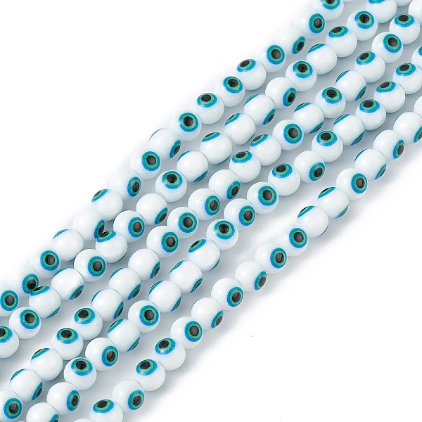 PandaHall Baking Painted Glass Beads, Round with Evil Eye, Dark Turquoise, 6x5mm, Hole: 1.2mm, about 63~68pcs/strand, 13.70~15.04...
PandaHall Baking Painted Glass Beads, Round with Evil Eye, Dark Turquoise, 6x5mm, Hole: 1.2mm, about 63~68pcs/strand, 13.70~15.04...