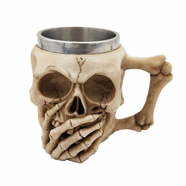 PandaHall Halloween 304 Stainless Steel Skull Mug, Resin Skeleton Beer Cup, for Home Decorations Birthday Gift, Beige, 115x150x105mm, Inner..., Yellow
PandaHall Halloween 304 Stainless Steel Skull Mug, Resin Skeleton Beer Cup, for Home Decorations Birthday Gift, Beige, 115x150x105mm, Inner..., Yellow