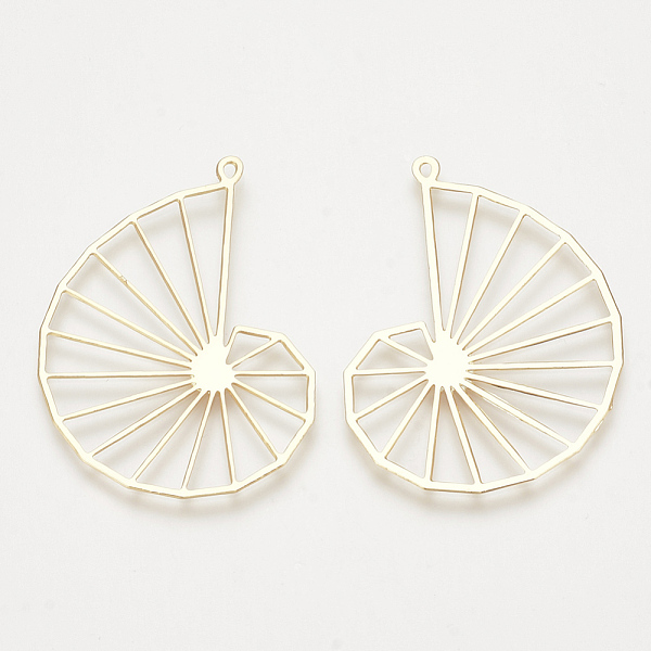 PandaHall Brass Pendants, Spiral Casing, Nickel Free, Real 18K Gold Plated, 49.5x35x1mm, Hole: 2x1mm Brass Others
PandaHall Brass Pendants, Spiral Casing, Nickel Free, Real 18K Gold Plated, 49.5x35x1mm, Hole: 2x1mm Brass Others