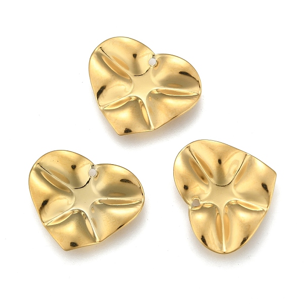 PandaHall 304 Stainless Steel Pendants, Textured, Heart, Golden, 19x23x3mm, Hole: 1.2mm 304 Stainless Steel Heart
PandaHall 304 Stainless Steel Pendants, Textured, Heart, Golden, 19x23x3mm, Hole: 1.2mm 304 Stainless Steel Heart