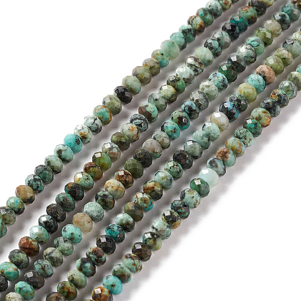 PandaHall Natural African Turquoise(Jasper) Beads Strands, Faceted, Rondelle, 4x3mm, Hole: 0.8mm, about 126pcs/strand, 15.47 inch(39.3cm)...
PandaHall Natural African Turquoise(Jasper) Beads Strands, Faceted, Rondelle, 4x3mm, Hole: 0.8mm, about 126pcs/strand, 15.47 inch(39.3cm)...