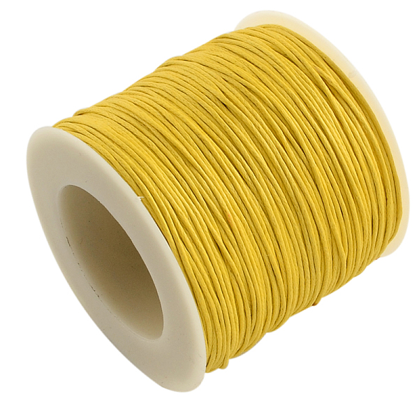 PandaHall Waxed Cotton Thread Cords, Yellow, 1mm, about 100yards/roll Waxed Cotton Cord Round Yellow
PandaHall Waxed Cotton Thread Cords, Yellow, 1mm, about 100yards/roll Waxed Cotton Cord Round Yellow