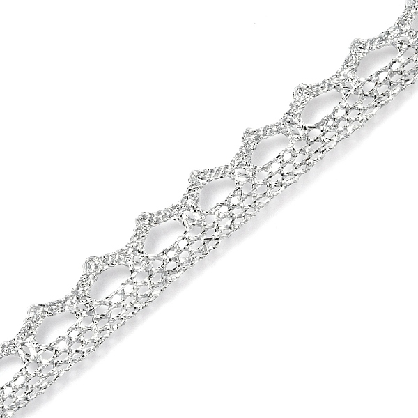 PandaHall Metallic Lace Trim, Craft Ribbon for Bridal Costume Crafts and Sewing, Silver, 3/8 inch(9~10mm), about 20 Yards/card Fibre Silver
PandaHall Metallic Lace Trim, Craft Ribbon for Bridal Costume Crafts and Sewing, Silver, 3/8 inch(9~10mm), about 20 Yards/card Fibre Silver