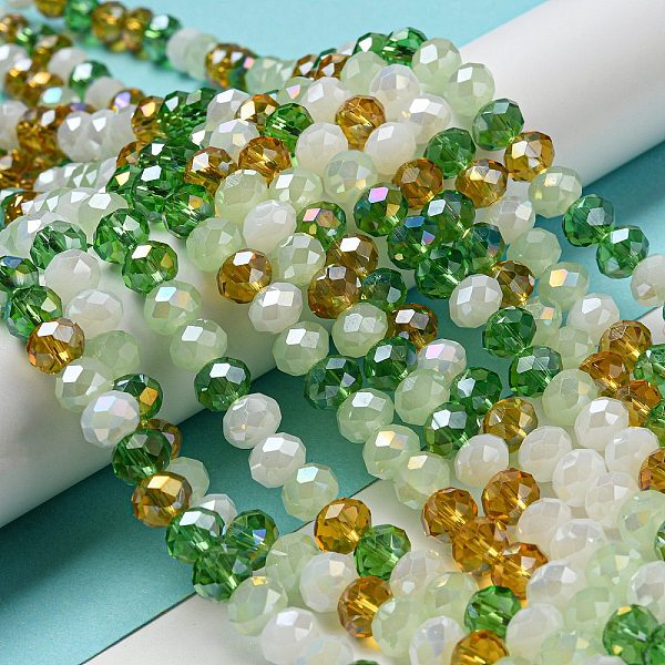 PandaHall Glass Beads Strands, Faceted, Rondelle, Dark Sea Green, 8x6mm, Hole: 1mm, about 65~68pcs/strand, 15.7~16.1 inch(40~41cm) Glass...
PandaHall Glass Beads Strands, Faceted, Rondelle, Dark Sea Green, 8x6mm, Hole: 1mm, about 65~68pcs/strand, 15.7~16.1 inch(40~41cm) Glass...