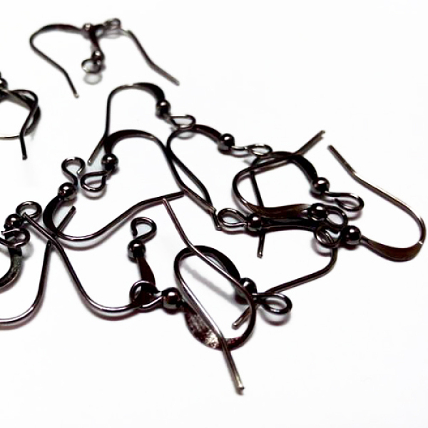 PandaHall Brass Earring Hooks, Cadmium Free & Nickel Free & Lead Free, with Beads, Gunmetal, 15mm, Hole: 2mm, Pin: 0.7mm Brass
PandaHall Brass Earring Hooks, Cadmium Free & Nickel Free & Lead Free, with Beads, Gunmetal, 15mm, Hole: 2mm, Pin: 0.7mm Brass