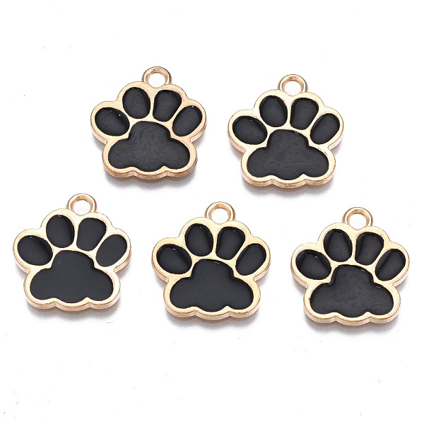 PandaHall Alloy Enamel Pendants, Cadmium Free & Lead Free, Dog Paw Prints, Black, 17.5x16x1.5mm, Hole: 2mm Alloy+Enamel Paw Print Black
PandaHall Alloy Enamel Pendants, Cadmium Free & Lead Free, Dog Paw Prints, Black, 17.5x16x1.5mm, Hole: 2mm Alloy+Enamel Paw Print Black
