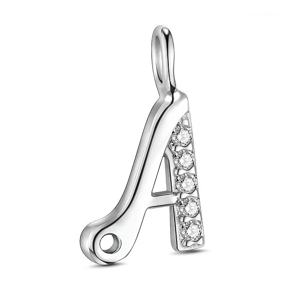 PandaHall SHEGRACE 925 Sterling Silver Charms, with Grade AAA Cubic Zirconia, For Bracelet Making, Letter A, Clear, Silver, 10x7.5mm...
PandaHall SHEGRACE 925 Sterling Silver Charms, with Grade AAA Cubic Zirconia, For Bracelet Making, Letter A, Clear, Silver, 10x7.5mm...