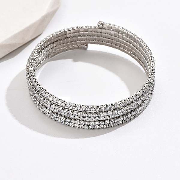 PandaHall Platinum Brass Multi Layer Wrap Bracelets, Cubic Zirconia Tennis Bracelet, Clear, No Size Brass Clear
PandaHall Platinum Brass Multi Layer Wrap Bracelets, Cubic Zirconia Tennis Bracelet, Clear, No Size Brass Clear