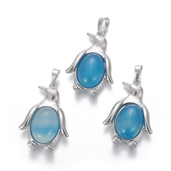 PandaHall Natural Agate Pendants, with Brass Findings, Penguin, Platinum, Deep Sky Blue, 34~35x24~25x5~8mm, Hole: 8x5mm Natural Agate...
PandaHall Natural Agate Pendants, with Brass Findings, Penguin, Platinum, Deep Sky Blue, 34~35x24~25x5~8mm, Hole: 8x5mm Natural Agate...