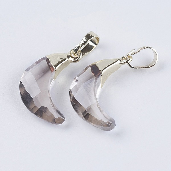 PandaHall Faceted Natural Smoky Quartz Pendant, with Golden Plated Brass Findings, Moon, 18~19x11~12x4.5~5.5mm, Hole: 3.5x6mm Smoky Quartz...
PandaHall Faceted Natural Smoky Quartz Pendant, with Golden Plated Brass Findings, Moon, 18~19x11~12x4.5~5.5mm, Hole: 3.5x6mm Smoky Quartz...