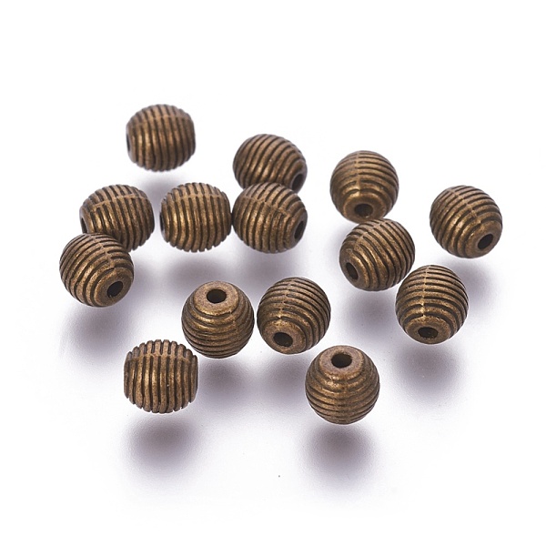 PandaHall Tibetan Style Alloy Beehive Beads, Grooved Beads, Cadmium Free & Nickel Free & Lead Free, Round, Antique Bronze, 6mm Alloy Round
PandaHall Tibetan Style Alloy Beehive Beads, Grooved Beads, Cadmium Free & Nickel Free & Lead Free, Round, Antique Bronze, 6mm Alloy Round