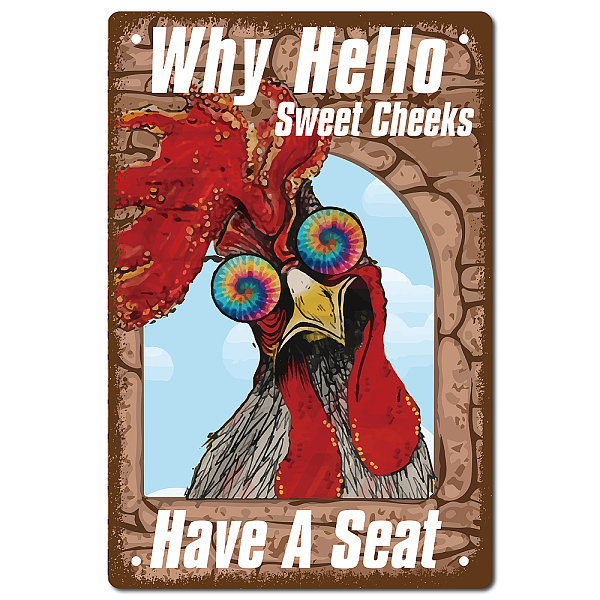 PandaHall CREATCABIN Rooster Why Hello Sweet Cheeks Sign Chicken Vintage Tin Signs Funny Metal Tin Sign Wall Art Garden House Plaque for...
PandaHall CREATCABIN Rooster Why Hello Sweet Cheeks Sign Chicken Vintage Tin Signs Funny Metal Tin Sign Wall Art Garden House Plaque for...
