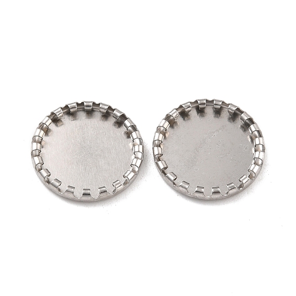 PandaHall 316 Surgical Stainless Steel Cabochon Tray Settings, Lace Edge Bezel Cups, Flat Round, Stainless Steel Color, Tray: 14mm, 17x2mm...
PandaHall 316 Surgical Stainless Steel Cabochon Tray Settings, Lace Edge Bezel Cups, Flat Round, Stainless Steel Color, Tray: 14mm, 17x2mm...
