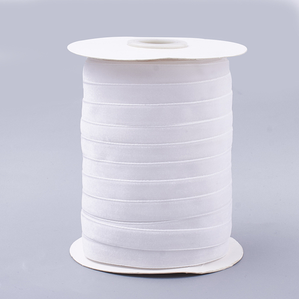 PandaHall Single Face Velvet Ribbon, White, 3/8 inch(9.5~10mm), about 50yards/roll(45.72m/roll) Velvet None White
PandaHall Single Face Velvet Ribbon, White, 3/8 inch(9.5~10mm), about 50yards/roll(45.72m/roll) Velvet None White