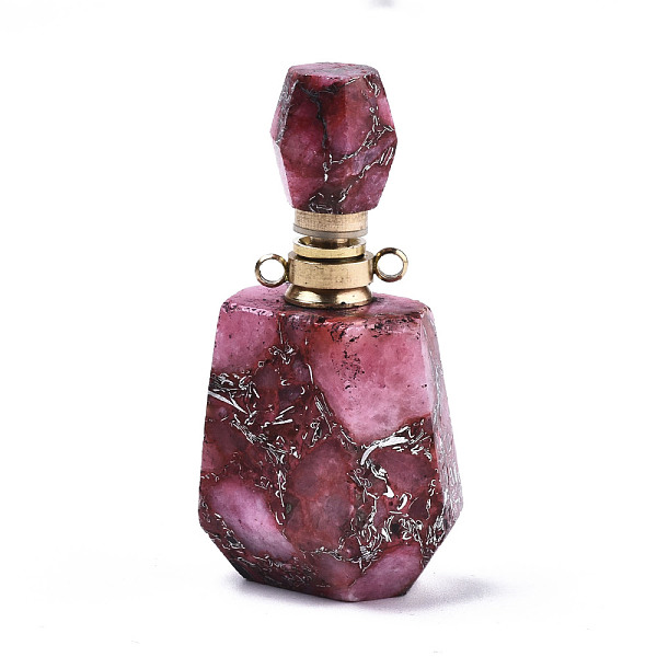 PandaHall Assembled Synthetic Pyrite and Imperial Jasper Openable Perfume Bottle Pendants, with Brass Findings, Dyed, Medium Violet Red...
PandaHall Assembled Synthetic Pyrite and Imperial Jasper Openable Perfume Bottle Pendants, with Brass Findings, Dyed, Medium Violet Red...