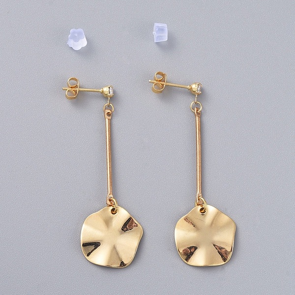 PandaHall Brass Dangle Stud Earrings, with Cubic Zirconia, Iron Bar Links, Brass Stud Earring Findings, Brass & Plastic Ear Nuts, Flat Round...
PandaHall Brass Dangle Stud Earrings, with Cubic Zirconia, Iron Bar Links, Brass Stud Earring Findings, Brass & Plastic Ear Nuts, Flat Round...