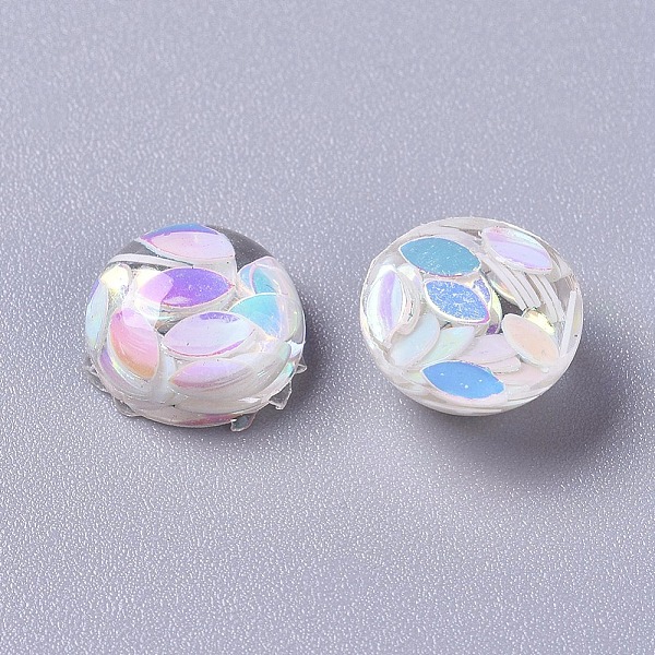 PandaHall Flatback Resin Cabochons, with Horse Eye Paillette/Sequin Inside, Half Round, Colorful, 9.5x4.5mm Resin Half Round
PandaHall Flatback Resin Cabochons, with Horse Eye Paillette/Sequin Inside, Half Round, Colorful, 9.5x4.5mm Resin Half Round