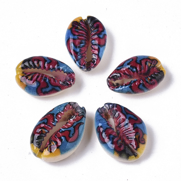 PandaHall Printed Natural Cowrie Shell Beads, No Hole/Undrilled, with Marine Organism Pattern, Colorful, 18~21x12~15x7mm Cowrie Shell Shell...
PandaHall Printed Natural Cowrie Shell Beads, No Hole/Undrilled, with Marine Organism Pattern, Colorful, 18~21x12~15x7mm Cowrie Shell Shell...
