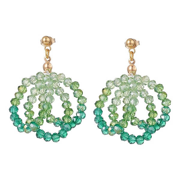 PandaHall Glass Seed Braided Ring Dangle Stud Earrings, Gold Plated 304 Stainless Steel Wire Wrap Jewelry for Women, Green, 43mm, Pin: 0.9mm...
PandaHall Glass Seed Braided Ring Dangle Stud Earrings, Gold Plated 304 Stainless Steel Wire Wrap Jewelry for Women, Green, 43mm, Pin: 0.9mm...