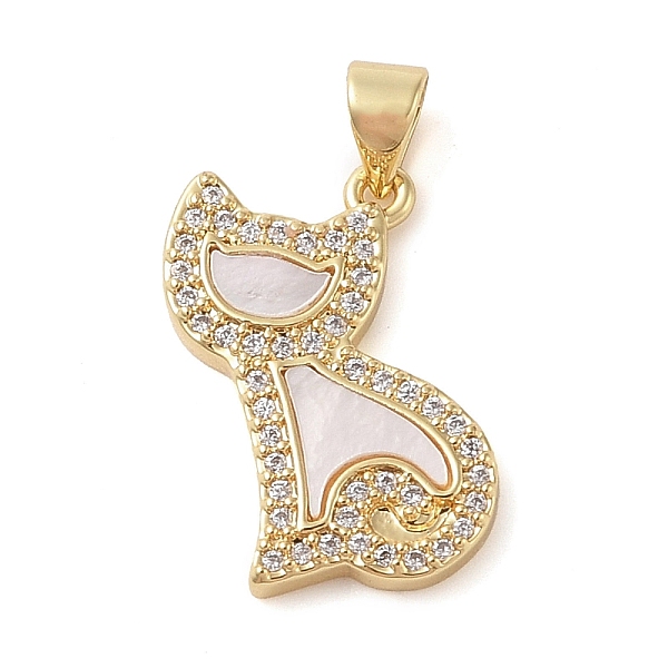 PandaHall Brass Micro Pave Clear Cubic Zirconia Pendant, with Shell, Cat Shape, Real 18K Gold Plated, 21.5x12.5x2.5mm, Hole: 4x3.5mm...
PandaHall Brass Micro Pave Clear Cubic Zirconia Pendant, with Shell, Cat Shape, Real 18K Gold Plated, 21.5x12.5x2.5mm, Hole: 4x3.5mm...