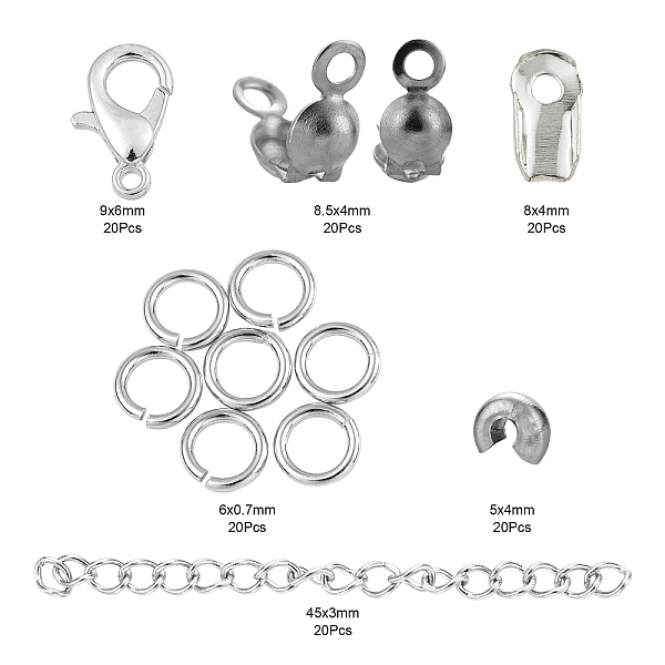 PandaHall DIY Earrings Making Kits, Including 304 Stainless Steel Jump Rings & End Chains & Fold Over Crimp Cord Ends & Crimp Beads Covers &...
PandaHall DIY Earrings Making Kits, Including 304 Stainless Steel Jump Rings & End Chains & Fold Over Crimp Cord Ends & Crimp Beads Covers &...