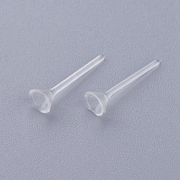 PandaHall Plastic Stud Earring Findings, Clear, 4mm, Pin: 0.8mm, about 1000pcs/bag Plastic Others Clear
PandaHall Plastic Stud Earring Findings, Clear, 4mm, Pin: 0.8mm, about 1000pcs/bag Plastic Others Clear