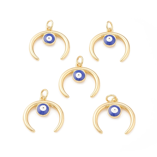 PandaHall Eco-Friendly Brass Enamel Pendants, with Jump Ring, Lead Free & Cadmium Free, Double Horn/Crescent Moon with Evil Eye Charm, Real..., Blue
PandaHall Eco-Friendly Brass Enamel Pendants, with Jump Ring, Lead Free & Cadmium Free, Double Horn/Crescent Moon with Evil Eye Charm, Real..., Blue