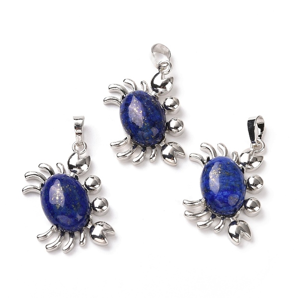 PandaHall Natural Lapis Lazuli Pendants, with Platinum Plated Brass Findings, Cadmium Free & Lead Free, Crab, 33x22x8.5mm, Hole: 8x5mm Lapis...
PandaHall Natural Lapis Lazuli Pendants, with Platinum Plated Brass Findings, Cadmium Free & Lead Free, Crab, 33x22x8.5mm, Hole: 8x5mm Lapis...