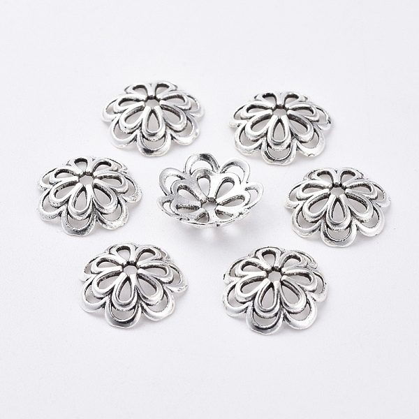 PandaHall Alloy Fancy Bead Caps, Cadmium Free & Lead Free, Flower, Antique Silver, 14x4mm, Hole: 2mm Alloy
PandaHall Alloy Fancy Bead Caps, Cadmium Free & Lead Free, Flower, Antique Silver, 14x4mm, Hole: 2mm Alloy