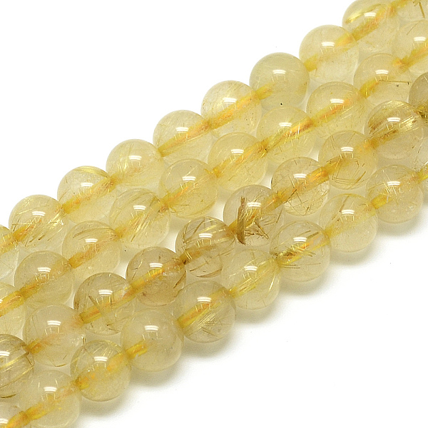 PandaHall Natural Gold Rutilated Quartz Beads Strands, Round, 6x6mm, Hole: 1mm, about 62pcs/strand, 15.5 inch Other Quartz Round
PandaHall Natural Gold Rutilated Quartz Beads Strands, Round, 6x6mm, Hole: 1mm, about 62pcs/strand, 15.5 inch Other Quartz Round