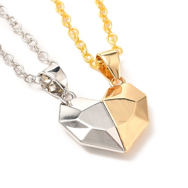 PandaHall Rack Plating Alloy Heart Pendant Necklaces Sets, Magnetic Couples Necklaces, with Brass Cable Chain, Mixed Color, 24.76 inch..., Multicolor
PandaHall Rack Plating Alloy Heart Pendant Necklaces Sets, Magnetic Couples Necklaces, with Brass Cable Chain, Mixed Color, 24.76 inch..., Multicolor