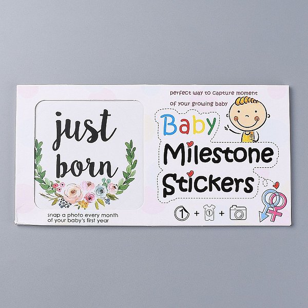 PandaHall Flower Themes Baby Skill Milestone Stickers, for Baby Girl, with Word, Flower Pattern, 220x110mm, 2pc/Sheet, 12pcs/Set Paper...
PandaHall Flower Themes Baby Skill Milestone Stickers, for Baby Girl, with Word, Flower Pattern, 220x110mm, 2pc/Sheet, 12pcs/Set Paper...