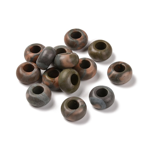 PandaHall Natural Red Zebra Jasper European Beads, Large Hole Beads, Rondelle, 14x7~8mm, Hole: 6mm Zebra Jasper Rondelle
PandaHall Natural Red Zebra Jasper European Beads, Large Hole Beads, Rondelle, 14x7~8mm, Hole: 6mm Zebra Jasper Rondelle