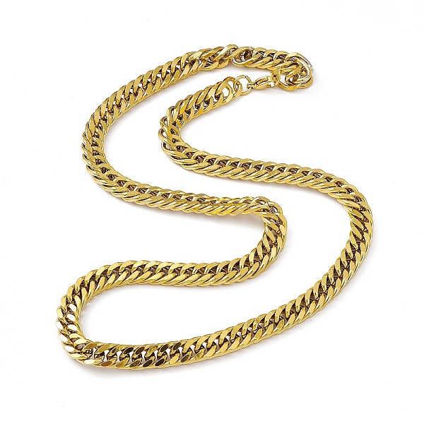 PandaHall Vacuum Plating 201 Stainless Steel Cuban Link Chain Necklace with 304 Stainless Steel Clasps for Men Women, Golden, 23.86 inch...
PandaHall Vacuum Plating 201 Stainless Steel Cuban Link Chain Necklace with 304 Stainless Steel Clasps for Men Women, Golden, 23.86 inch...