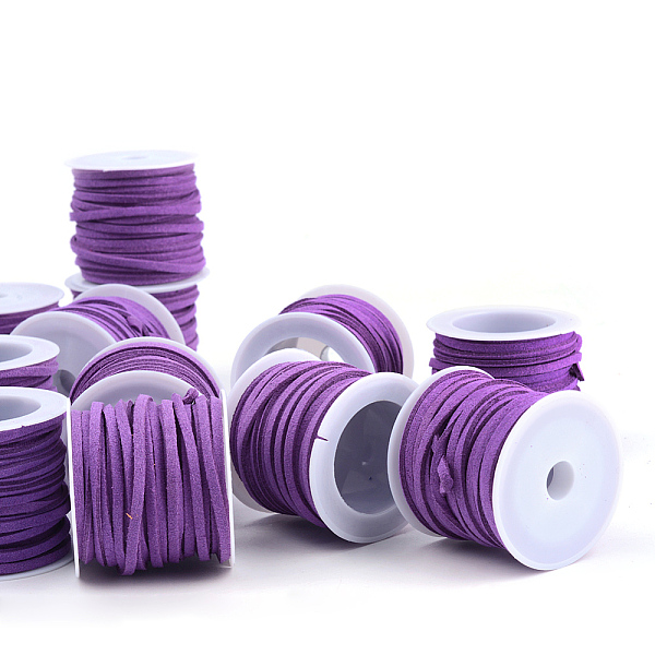 PandaHall Faux Suede Cord, Faux Suede Lace, Dark Orchid, 3x1.5mm, about 5.46 yards(5m)/roll, 25rolls/bag Faux Suede Purple
PandaHall Faux Suede Cord, Faux Suede Lace, Dark Orchid, 3x1.5mm, about 5.46 yards(5m)/roll, 25rolls/bag Faux Suede Purple